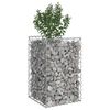vidaXL Gabion Kohotettu Peti Hopea 50 x 50 x 80 cm Galvanoitu ter&auml;s