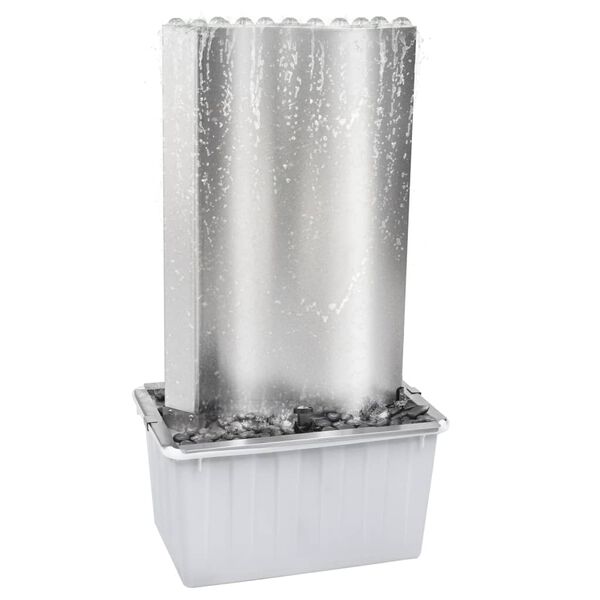 vidaXL Puutarhan suihkul&auml;hde hopea 60,2x37x122,1 cm ruostumaton ter&auml;s