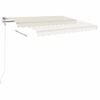 vidaXL Automaattisesti sis&auml;&auml;nkelattava markiisi 350x250 cm kerma