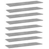 vidaXL Kirjahyllytasot 8 kpl betoninharmaa 100x30x1,5 cm lastulevy