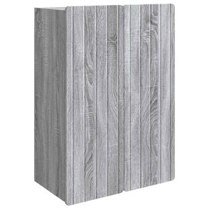 vidaXL Sein&auml;lle Kiinnitett&auml;v&auml; Kaappi Harmaa Sonoma 66 x 34,5 x 92 cm