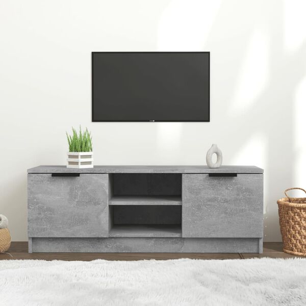 vidaXL TV-taso betoninharmaa 102x35x36,5 cm tekninen puu