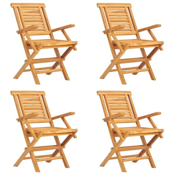 vidaXL 5-osainen Puutarharuokailuryhm&auml; t&auml;ysi tiikki