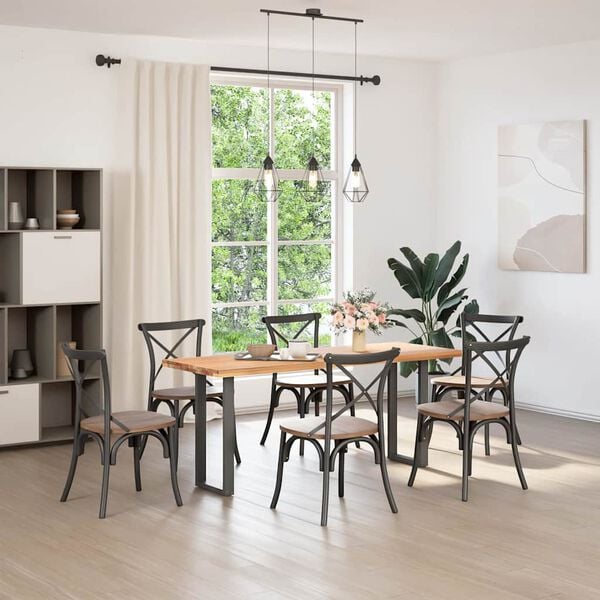 vidaXL Konsolip&ouml;yd&auml;n jalat U-muotoiset 2 kpl antrasiitti 38x(72-73) cm ter&auml;s