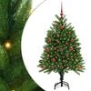vidaXL Joulukuusi 150 LED-valoilla jalustalla Vihre&auml; 120 cm PE