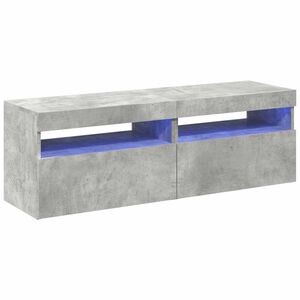 vidaXL TV-tasot LED-valoilla 2 kpl betoninharmaa 60x35x40 cm
