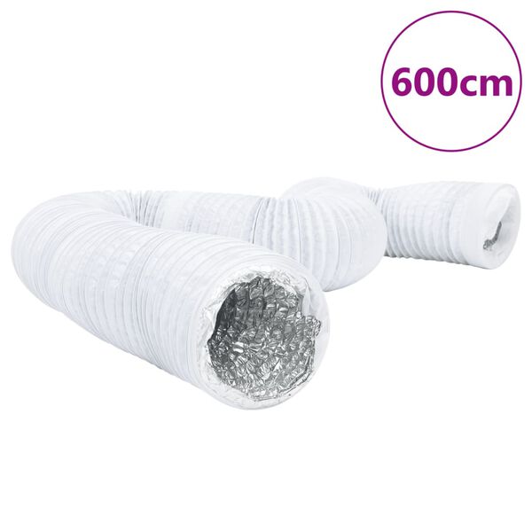 vidaXL Ilmanvaihtokanava alumiini ja PVC 6 m Ø15 cm