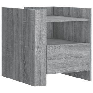 vidaXL Y&ouml;p&ouml;yt&auml; harmaa Sonoma 45x50x50 cm tekninen puu