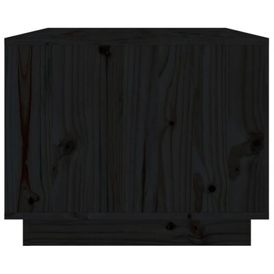 vidaXL Sohvapöytä musta 80x50x40 cm täysi mänty