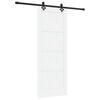 vidaXL Liukuovi 78 x 202 cm Tekninen puu Valkoinen ja musta