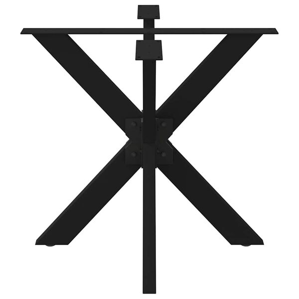 vidaXL Ruokap&ouml;yd&auml;n jalka h&auml;m&auml;h&auml;kinmuotoinen musta 85x85x(72-73) cm ter&auml;s