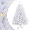 vidaXL Tekojoulukuusi 150 LED-valoilla Valkoinen 120 cm PVC ja metalli