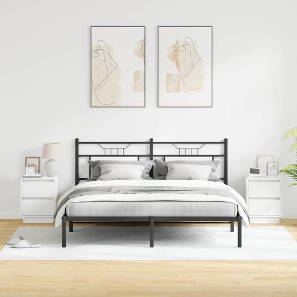 vidaXL Y&ouml;p&ouml;yt&auml;kaappi 2 pcs Valkoinen 39 x 34,5 x 50 cm Tekninen puu