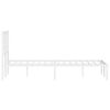 vidaXL Metallinen sängynrunko päädyllä valkoinen 140x200 cm