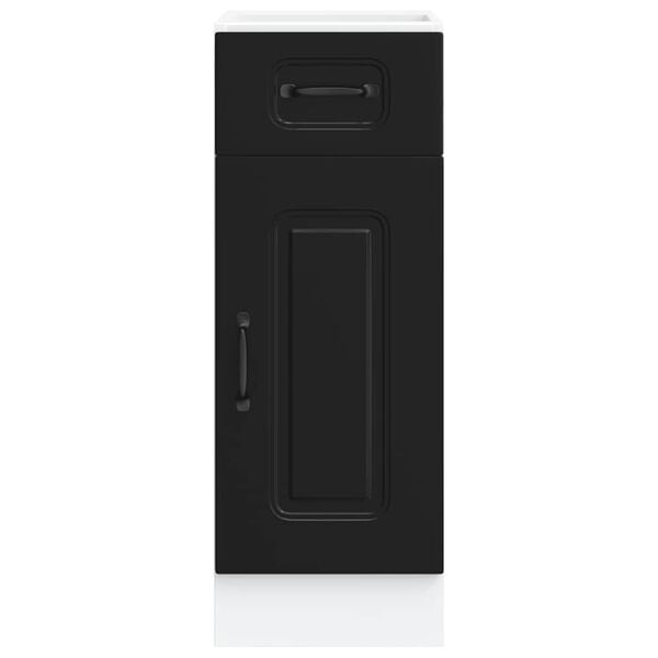 vidaXL Keitti&ouml;n pohjakaappi Kalmar musta tekninen puu