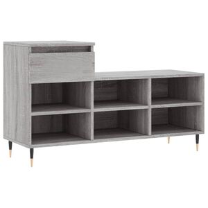 vidaXL Kenk&auml;kaappi harmaa Sonoma 102x36x60 cm tekninen puu