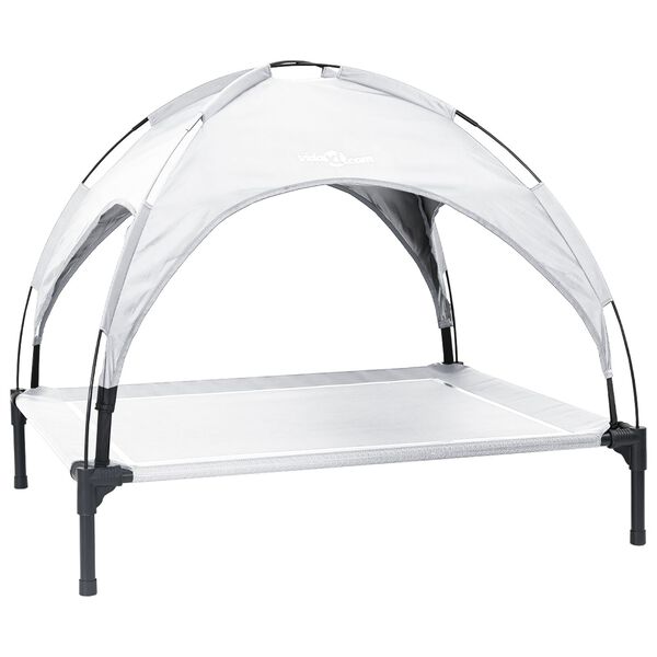 vidaXL Koiran Peti Harmaa hopea 104 x 86 x 84,5 cm Teräs