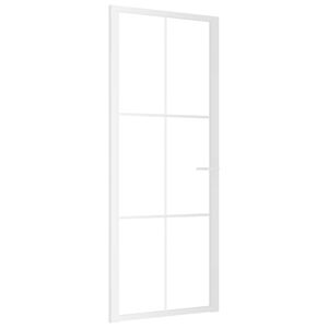 vidaXL Sis&auml;ovi 83x201,5 cm valkoinen ESG-lasi ja alumiini