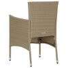 vidaXL Puutarharuokatuolit 2 kpl polyrottinki beige
