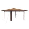 vidaXL Gazebo ilman sein&auml;&auml; 4 x 4 m Beige ja Ruskea