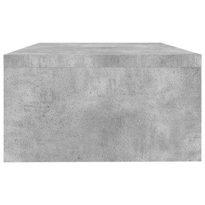 vidaXL Näyttökoroke betoninharmaa 42x24x13 cm lastulevy