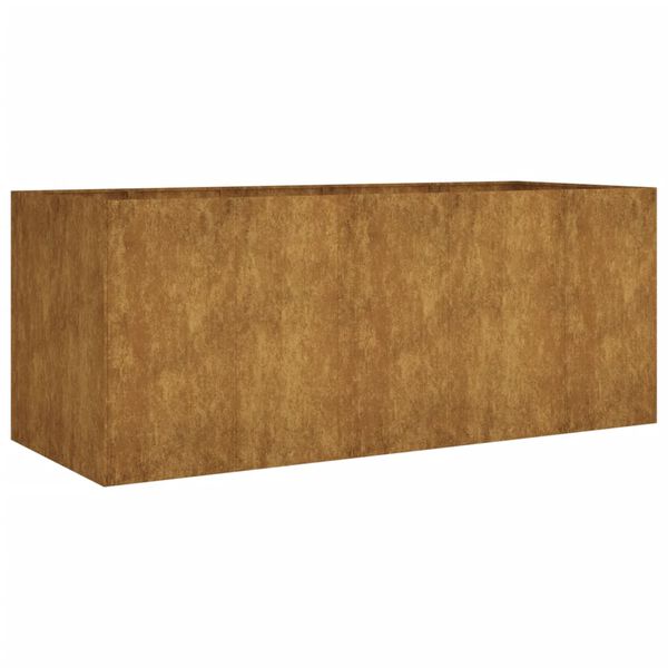 vidaXL Korotettu kukkalaatikko 200x80x80 cm Corten teräs