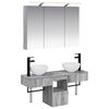 vidaXL Kylpyhuoneen kaappisetti 4 pcs Harmaa Sonoma 100 x 14,5 x 70 cm