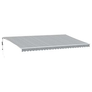 vidaXL Automaattimarkiisi LEDill&auml; antrasiitti/valkoinen 600x300 cm