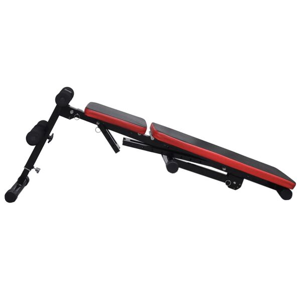 vidaXL S&auml;&auml;dett&auml;v&auml; kuntopenkki tangolla, levy- ja k&auml;sipainoilla 30,5 kg