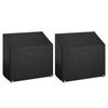 vidaXL Puutarhapenkkisuojat 2 kpl 8 purjerengasta 130x70x70/88 cm PE