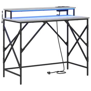 vidaXL P&ouml;yt&auml; Harmaa Sonoma 100 x 50 x 86,5 cm Tekninen puu