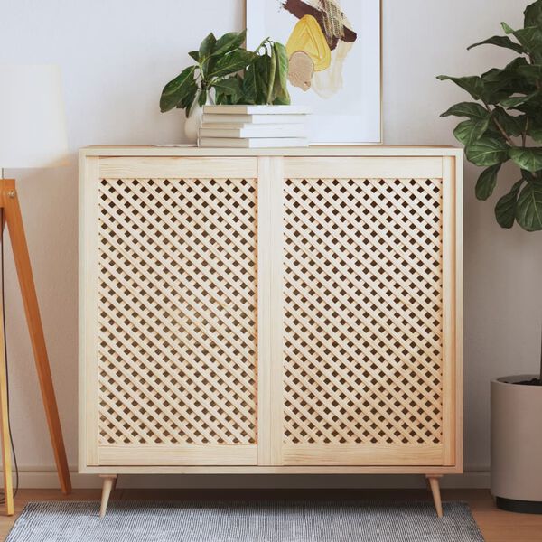 vidaXL Kaapin ovet ristikkomuotoilu 2 kpl 59,5x99 cm t&auml;ysi m&auml;nty