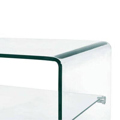 vidaXL Sohvapöytä kirkas 50x45x33 cm karkaistu lasi