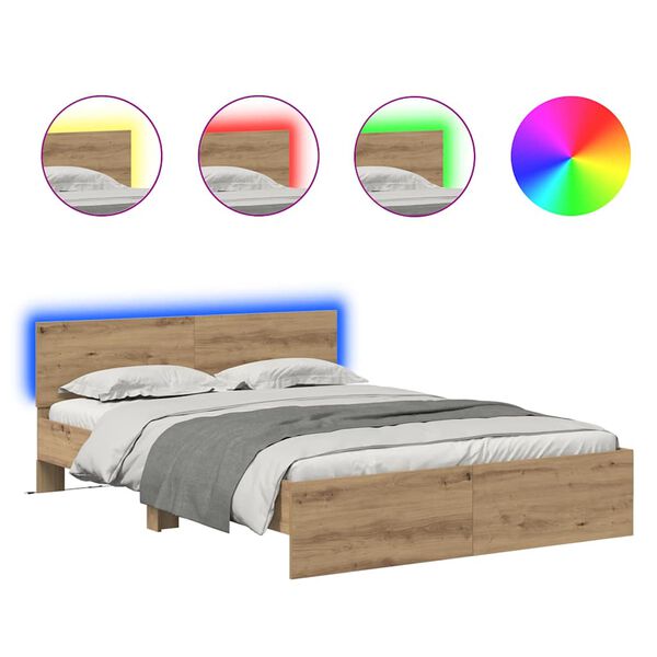 vidaXL S&auml;ngyn runko p&auml;&auml;tyll&auml; Artisan tammi 5FT King Size Tekninen puu