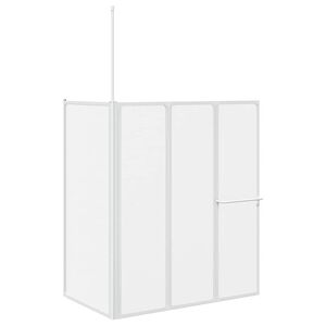 vidaXL Kylpyhuoneen suihkuverho Huurrettu 120 x 70 x 137 cm Alumiini