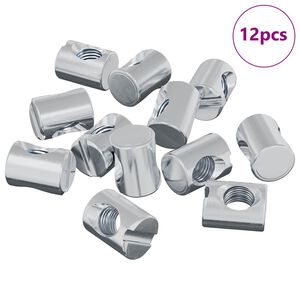 vidaXL Barrel-pultit 12 pcs Hopea M6 x 13 mm Metalli