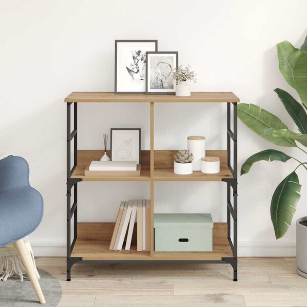 vidaXL Kirjahylly artesaani tammi 78.5 x 33 x 82 cm Tekninen puu