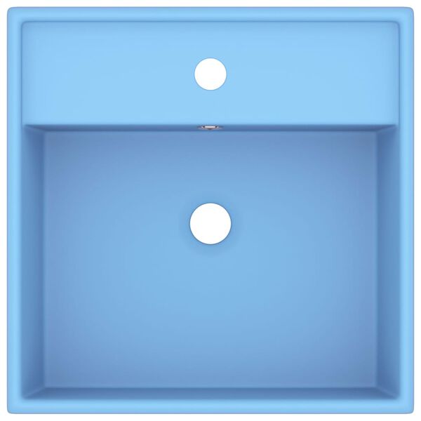 vidaXL Ylellinen pesuallas neli&ouml; vaaleansininen 41x41 cm keraami