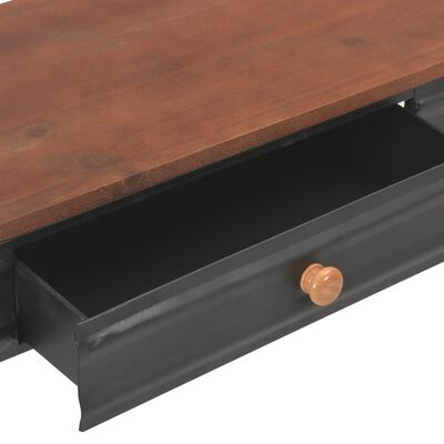 vidaXL Konsolipöytä 2 laatikolla 120x30x75 cm täysi kuusi