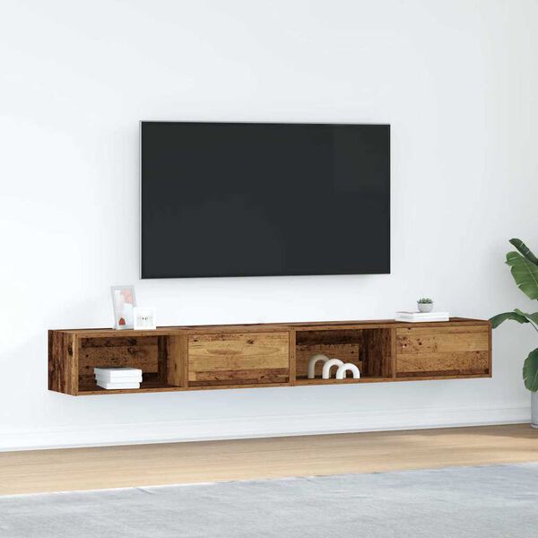 vidaXL TV Kaapit 2 kpl vanha puu 100x31x25,5 cm suunniteltu puu
