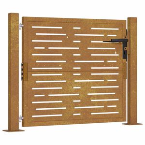 vidaXL Puutarhaportti 100x75 cm Corten-ter&auml;s neli&ouml;nmuotoinen