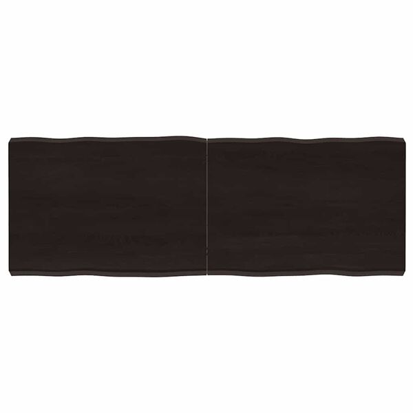 vidaXL P&ouml;yt&auml;levy ruskea 140x50x(2-6)cm k&auml;sitelty t&auml;ystammi el&auml;v&auml; reuna