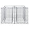 vidaXL Gabion Kohotettu Peti Hopea 100 x 100 x 60 cm Galvanoitu ter&auml;s