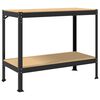 vidaXL Ty&ouml;p&ouml;yt&auml; Musta 115 x 55 x 91 cm Merkitylt&auml;&auml;n puu ja metalli