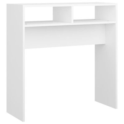 vidaXL Konsolipöytä valkoinen 78x30x80 cm lastulevy