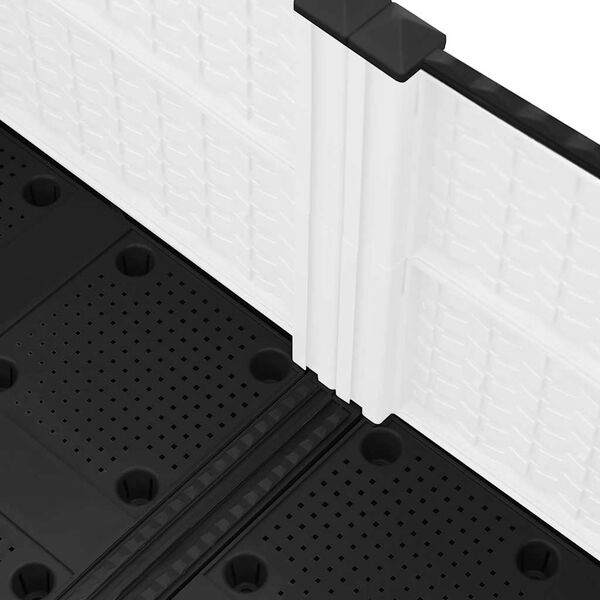 vidaXL Korotettu kukkalaatikko 80x80x38 cm polypropeeni