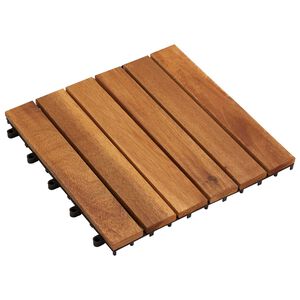 vidaXL Laudat 20 kpl Ruskea 30 x 30 cm Akasiapuu