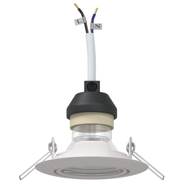 vidaXL Spottivalot valokeiloilla 6 pcs Valkoinen 9 x 9 cm Metalli