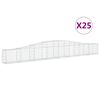 vidaXL Kaarevat kivikorit 25 kpl 400x30x40/60 cm galvanoitu rauta