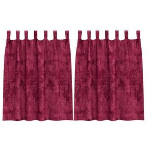 vidaXL Samettiverhot 2 pcs Viininpunainen 140 x 140 cm Sametti